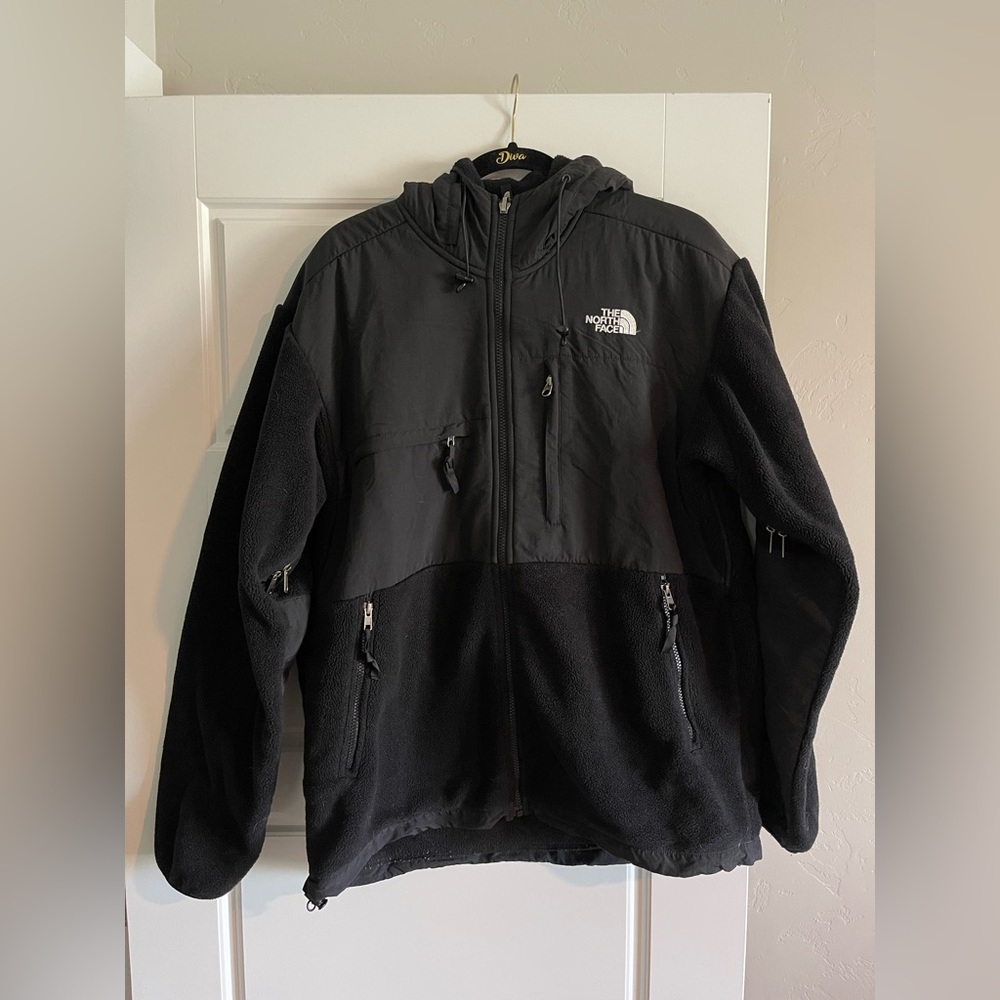 The North Face Hooded Denali Black Jacket